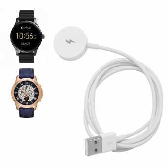 Fossil (Generation 2/3) 100CM Magnetic Watch Charger Adapter PD USB Fast Charging Cable Base Replacement Accessories for Fossil Venture Explorist (White) | iCare