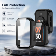 Realme Watch 3 Pro Hard PC Clear Watch Case Full Coverage Anti-scratch Protective Cover with Tempered Glass Screen Protector | iCare