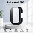 Realme Watch S100 Hard PC Clear Watch Case Full Coverage Anti-scratch Protective Cover with Tempered Glass Screen Protector | iCare