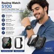 Realme Watch S100 Hard PC Clear Watch Case Full Coverage Anti-scratch Protective Cover with Tempered Glass Screen Protector | iCare