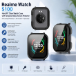 Realme Watch S100 Hard PC Clear Watch Case Full Coverage Anti-scratch Protective Cover with Tempered Glass Screen Protector | iCare