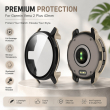 Garmin Venu 2 Plus Screen Protector Case Compatible with Shockproof Cover Thin Bumper Shell Protector 43mm (Black) | iCare