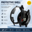 Garmin Venu 2 Plus Screen Protector Case Compatible with Shockproof Cover Thin Bumper Shell Protector 43mm (Black) | iCare
