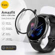 Amazfit GTR 3/GTR 3 Pro Watch Screen Protector Case Compatible with Soft TPU Shockproof Cover Thin Bumper Shell Protector (Black) | iCare