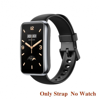 Xiaomi Band 7 Pro Strap | Silicone TPU Waterproof Replacement Watch Band &ndash; Black | iCare