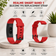 Realme Smart Band 1 Strap | Silicone TPU Waterproof Replacement Watch Band &ndash; Red | iCare