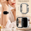 Apple iWatch 8 Ultra (49mm) Sparkling, Protective Tempered Glass Case Included, Crystal Diamond, Apple Watch Cover, Full Protective Case for Women &ndash; Black | Amlee