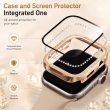 Apple iWatch 8 Ultra (49mm) Sparkling, Protective Tempered Glass Case Included, Crystal Diamond, Apple Watch Cover, Full Protective Case for Women &ndash; Black | Amlee