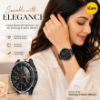 Samsung 4 Classic (46mm) Sparkling, Protective Bumper Case, Crystal Diamond, Samsung 4 Classic Watch Protective Cover for Women &ndash; Black | Amlee