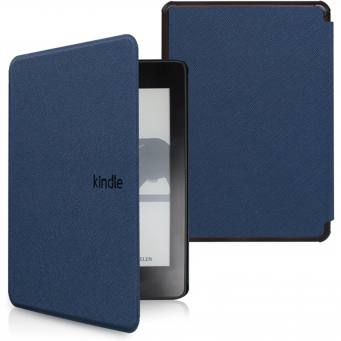 Amazon Kindle Paperwhite 4 (PQ94WIF, 10th Gen 2018 Release) PU Leather 6 inch Flip Case Cover with Smart Auto Sleep/Wake &ndash; Blue | iCare