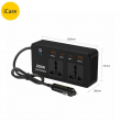 Car Invertor | Car Inverter (200W) 12V DC To 220V AC Power Adapter With 2 USB-A And 2 Type-C Ports For Laptop Computer Smartphones | iCare