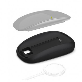 Apple Magic Mouse 2 Power Adapter Case | Magic Mouse 2 Charging Base with Lightning Connector | Wireless Mouse Charging Dock for Apple Magic Mouse 2 By iCare-Black | iCare