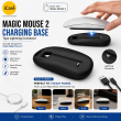 Apple Magic Mouse 2 Power Adapter Case | Magic Mouse 2 Charging Base with Lightning Connector | Wireless Mouse Charging Dock for Apple Magic Mouse 2 By iCare-Black | iCare