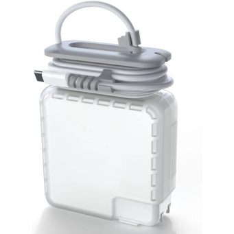 iMac (16-inch) 140W Original Port Power Adapter Case with AC Wall Plug, Cord Winder &amp; Cable Protector | Apple