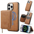 Apple iPhone 12 &ndash; 15 Series Magnetic PU Leather Card Holder MagSafe Wallet with Zipper | iCare