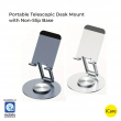 Metal Phone stand P2A &ndash; Ergonomic 360&deg; rotating aluminum phone stand with adjustable telescopic height and non-slip base. Perfect for smartphones, tablets, and live streaming on desks or table | iCare