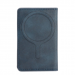 Magnetic MagSafe Wallet Compatible with iPhone 16/15/14/13/12 | Slim Leather Card Holder | Flip Closure Wallet &ndash; Blue | iCare