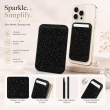 Glitter Magsafe Wallet Case | iCare Magnetic Glitter Wallet for iPhone &ndash; Sparkly Card Holder with Magnetic Closure, Slim PU Leather Wallet Purse, Stylish Glitter Design, Secure Credit Card and Cash Organizer for Women &amp; Girls &ndash; Black | Amlee