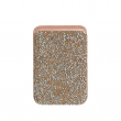 Glitter Magsafe Wallet Case | iCare Magnetic Glitter Wallet for iPhone &ndash; Sparkly Card Holder with Magnetic Closure, Slim PU Leather Wallet Purse, Stylish Glitter Design, Secure Credit Card and Cash Organizer for Women &amp; Girls &ndash; Light PInk | Amlee