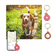 AirTag Silicone Donut Case Cute Protective Cover for Apple AirTag, Soft Anti-Scratch Holder with Keychain, Lightweight &amp; Durable Air Tag Accessories for Pets, Keys, Bags &amp; Luggage &ndash; Pink | iCare