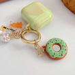 AirTag Silicone Donut Case Cute Protective Cover for Apple AirTag, Soft Anti-Scratch Holder with Keychain, Lightweight &amp; Durable Air Tag Accessories for Pets, Keys, Bags &amp; Luggage &ndash; Dark Green | iCare