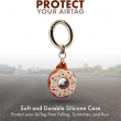 AirTag Silicone Donut Case Cute Protective Cover for Apple AirTag, Soft Anti-Scratch Holder with Keychain, Lightweight &amp; Durable Air Tag Accessories for Pets, Keys, Bags &amp; Luggage &ndash; Beige | iCare