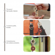 AirTag Silicone Donut Case Cute Protective Cover for Apple AirTag, Soft Anti-Scratch Holder with Keychain, Lightweight &amp; Durable Air Tag Accessories for Pets, Keys, Bags &amp; Luggage &ndash; Brown | iCare