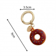 AirTag Silicone Donut Case Cute Protective Cover for Apple AirTag, Soft Anti-Scratch Holder with Keychain, Lightweight &amp; Durable Air Tag Accessories for Pets, Keys, Bags &amp; Luggage &ndash; Brown | iCare