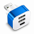 Mini USB Hub Splitter | 1 Male to 3 Multi USB Expander | 2 USB Ports + 1 Type-C Port &ndash; BLUE | iCare