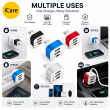 Mini USB Hub Splitter | 1 Male to 3 Multi USB Expander | 2 USB Ports + 1 Type-C Port &ndash; BLUE | iCare