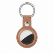 Apple AirTag Premium PU Leather Keychain Case with Metal Key Ring, Anti-Scratch Protective Cover for Keys, Bags &amp; Luggage, Pink &ndash; rose gold | iCare