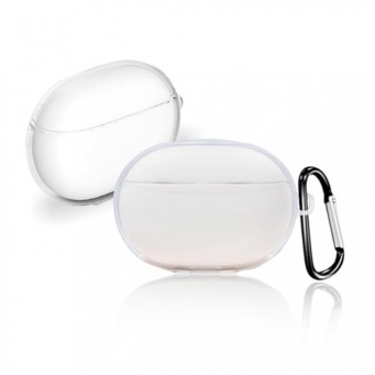 Clear Transparent Case for OnePlus Buds 4 &ndash; Soft Silicone Protective Cover with Hook, Shockproof &amp; Anti-Scratch Earbud Case | iCare
