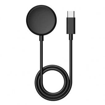 USB-C Charger for Google Pixel Watch &ndash; Magnetic Smartwatch Charging Dock Cable (100cm, Black) | iCare