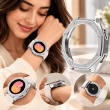 Samsung Galaxy Watch5 40mm Hard PC Chrome Protective Case, Electroplated Lightweight Smartwatch Bumper Cover, Scratch-Resistant Protective Shell with Precise Button Cutouts, iCare