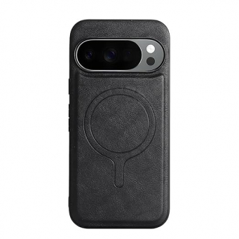 Google Pixel 10 Pro XL MagSafe Magnetic PU Leather Back Case, Shockproof Slim Protective Cover | iCare