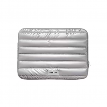 1MacBook Air/Pro 13 Inch Laptop Waterproof &amp; Dust-Resistant Shockproof Puffy Sleeve &ndash; silver | iCare