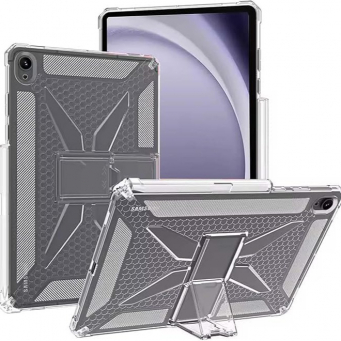 Samsung Galaxy Tab A11 8.9" Clear Kickstand Back Cover with Pencil Holder &ndash; Transparent | iCare