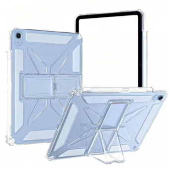 iPad (A16) 11 Inch 2025 &amp; iPad 10th Generation 10.9 Inch 2022 Clear Shockproof Case with Foldable Kickstand &ndash; Transparent | iCare