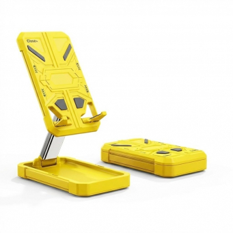 Iron Man Mobile Stand &amp; Holder | Foldable Adjustable Metal Phone Stand &ndash; yellow | iCare