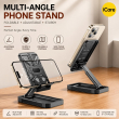Iron Man Mobile Stand &amp; Holder | Foldable Adjustable Metal Phone Stand &ndash; Black | iCare