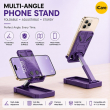 Iron Man Mobile Stand &amp; Holder | Foldable Adjustable Metal Phone Stand &ndash; Purple | iCare