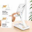 Iron Man Mobile Stand &amp; Holder | Foldable Adjustable Metal Phone Stand &ndash; White | iCare