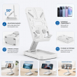 Iron Man Mobile Stand &amp; Holder | Foldable Adjustable Metal Phone Stand &ndash; White | iCare
