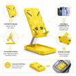 Iron Man Mobile Stand &amp; Holder | Foldable Adjustable Metal Phone Stand &ndash; yellow | iCare