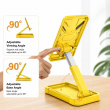 Iron Man Mobile Stand &amp; Holder | Foldable Adjustable Metal Phone Stand &ndash; yellow | iCare