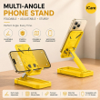 Iron Man Mobile Stand &amp; Holder | Foldable Adjustable Metal Phone Stand &ndash; yellow | iCare
