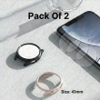 Universal Watch Round Glass Screen Protector Set of 2 | 43mm, 44mm, 45mm &amp; 46mm Tempered Glass | iCare