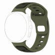 Samsung Watch8 Strap 2 Color | Samsung Galaxy Watch 8/8 Classic (40/44/46mm) Durable Two-Tone Silicone Sport Band &ndash; Black+Green | iCare