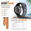 Samsung Watch8 Strap 2 Color | Samsung Galaxy Watch 8/8 Classic (40/44/46mm) Durable Two-Tone Silicone Sport Band &ndash; Neon+Black | iCare