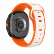 Samsung Watch8 Strap 2 Color | Samsung Galaxy Watch 8/8 Classic (40/44/46mm) Durable Two-Tone Silicone Sport Band &ndash; Beige+Orange | iCare